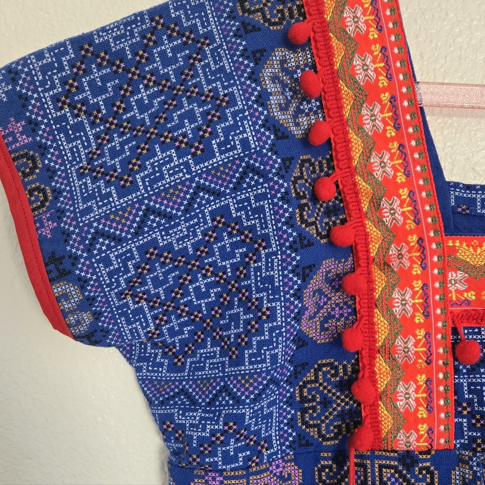 👹VTG Colorful Textile Shirt - Picture 6 of 9